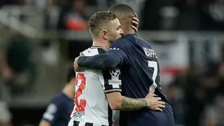 "Good morning": Trippier shares hilarious snap of son drowning in Mbappé's match-worn shirt