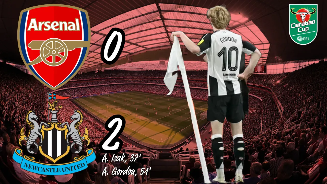 Newcastle United outclass wasteful Arsenal to take a 2-0 lead into the Carabao Cup semi-final second leg at St James' Park