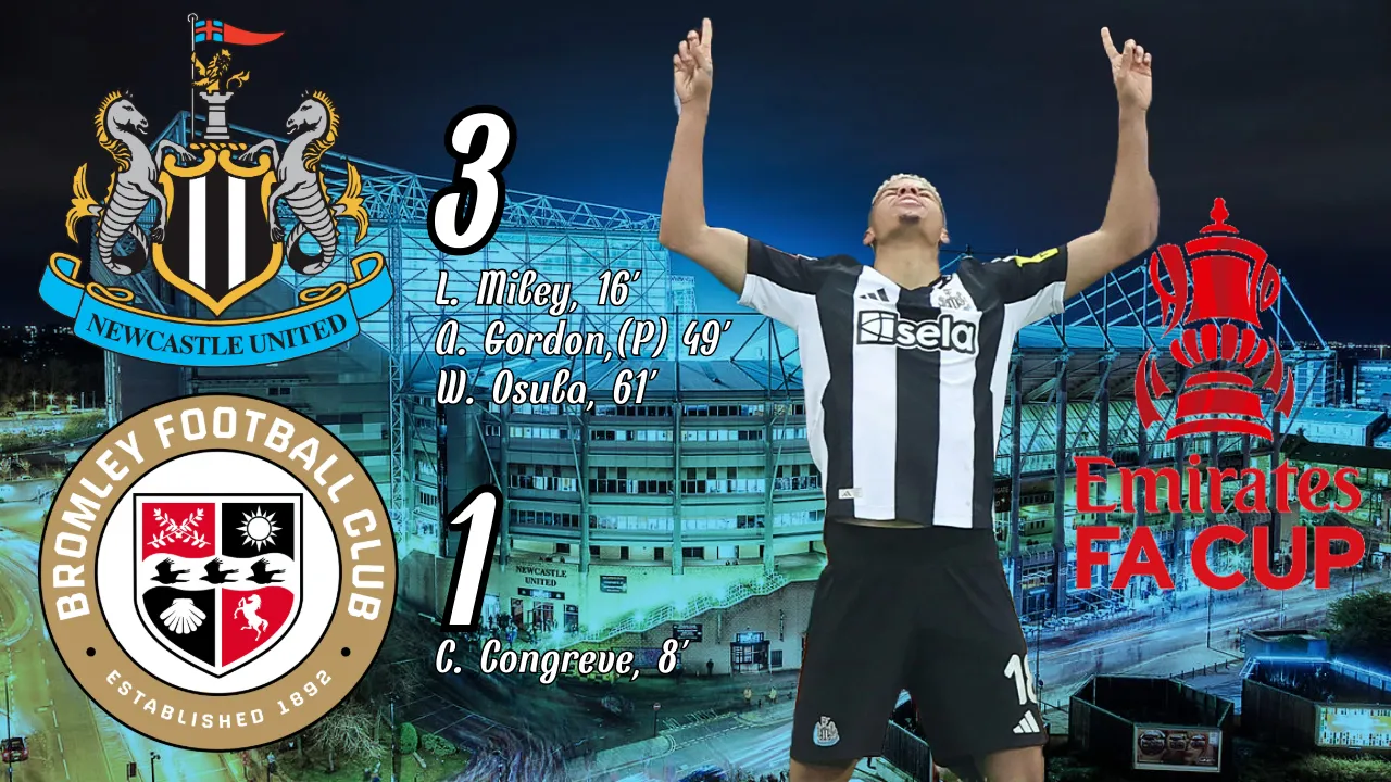 Three screamers and a penalty - Newcastle United safely through to FA Cup fourth round at expense of plucky Bromley