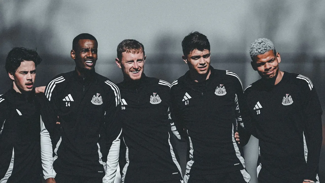 Newcastle United boys are all smiles in training as promising youngsters join first team training