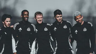 Newcastle United boys are all smiles in training as promising youngsters join first team training