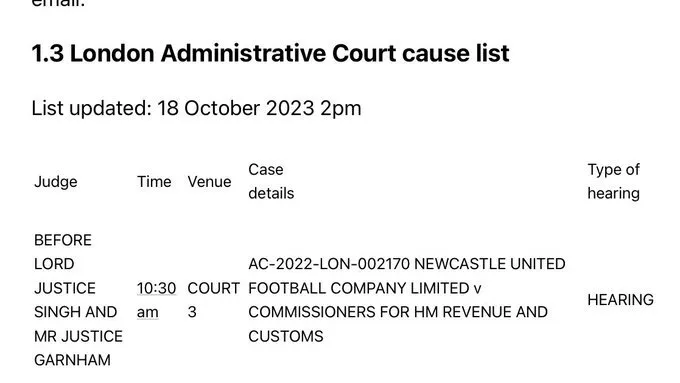 Newcastle v HMRC