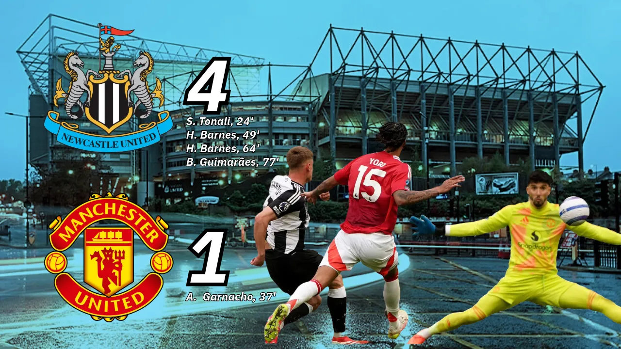 Harvey Barnes grabs brace as Newcastle United take fourth spot after hitting four goals past Manchester United