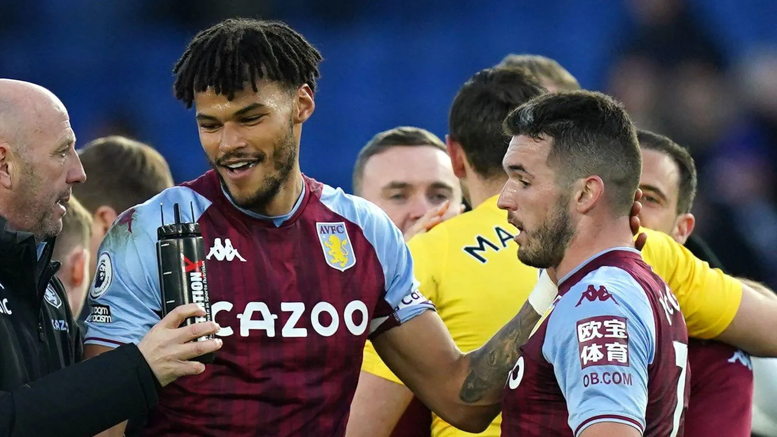 Aston Villa duo John Mc Ginn Tyrone Mings