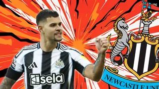Bruno Guimaraes reacts to his 90th minute goal that handed Newcastle United valuable win