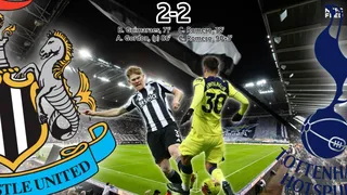Newcastle United held at St James' Park by spirited Spurs who scored with their their only two shots on target