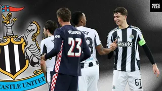 Lewis Miley reacts to 'honour' bestowed upon him in closing stages of Newcastle United's win over PSV