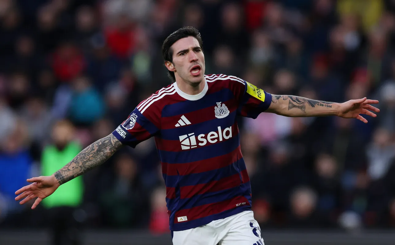 Sandro Tonali Newcastle United celebrate