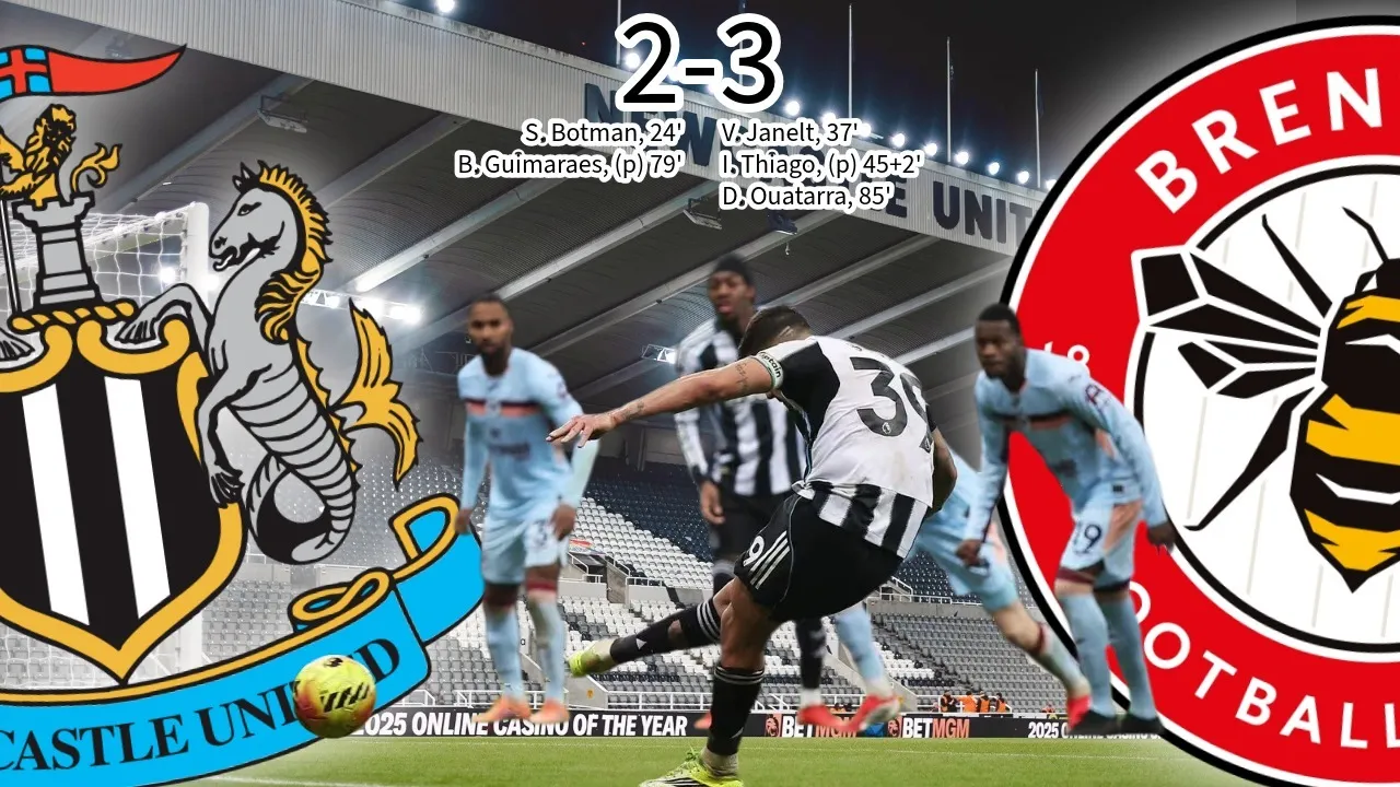 One win in eight games for Newcastle United now as Brentford bag first win at St James' Park in over 90 years