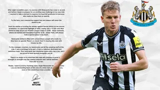 Newcastle winger Matt Ritchie has penned an open letter to the club and fans as he prepares to move on