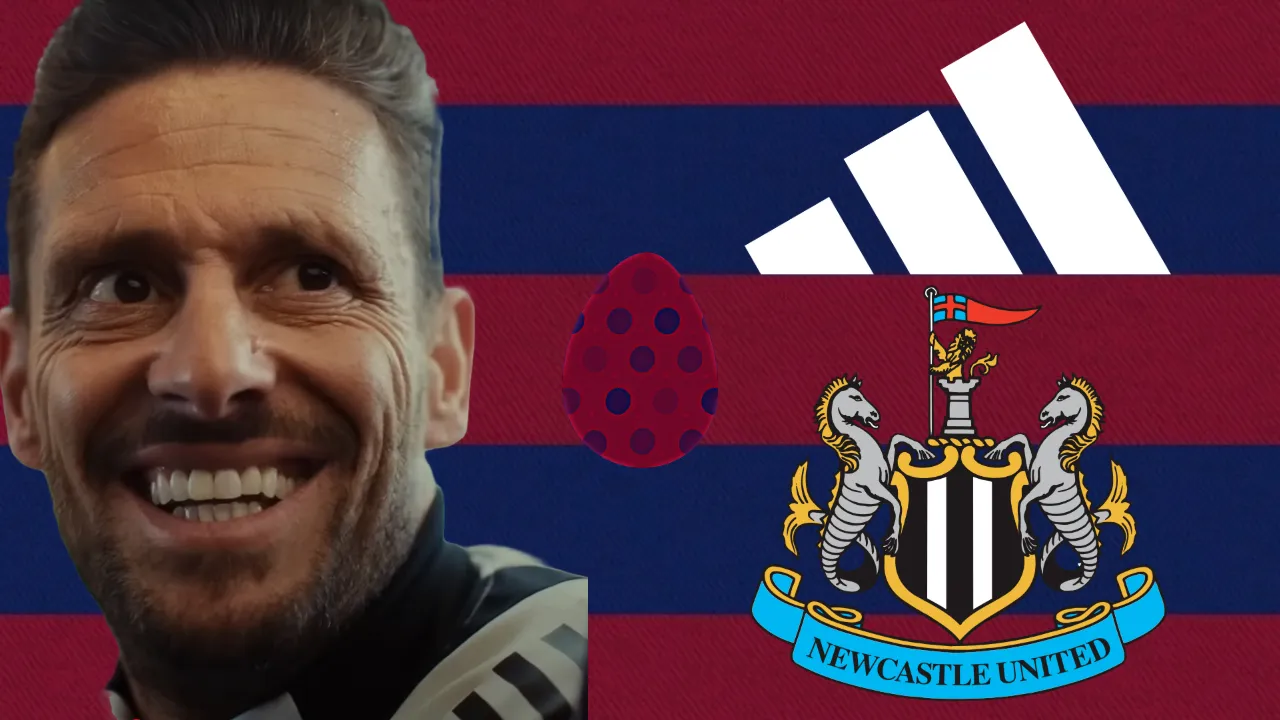 Easter egg hunting in the Newcastle United Adidas away kit announcement video