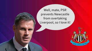 Jamie Carragher gives his opinion on PSR when asked by Newcastle fan if it should be scrapped