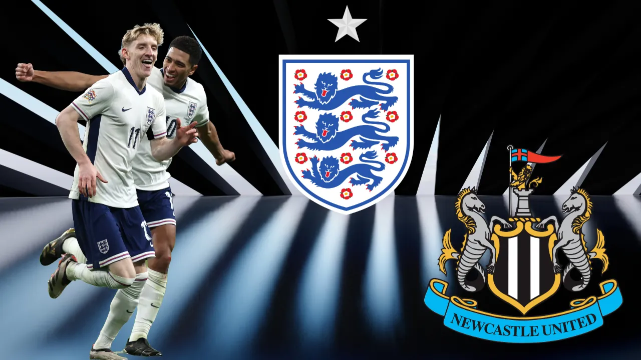 Made in Newcastle - Deployed in Wembley: Newcastle United lads combine for goal as England destroy Ireland