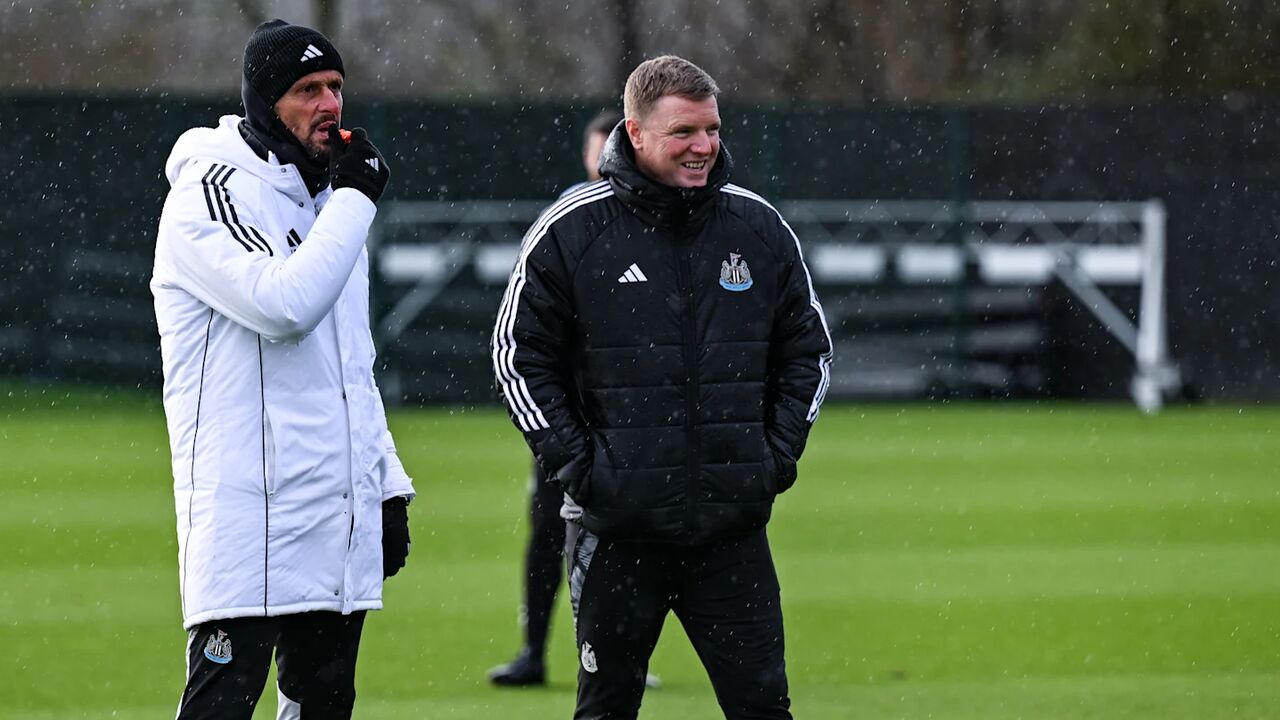 £40m man missing from training gallery as Eddie Howe's lads shown braving the elements